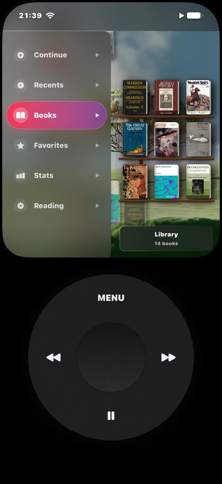 UltraPod reading library