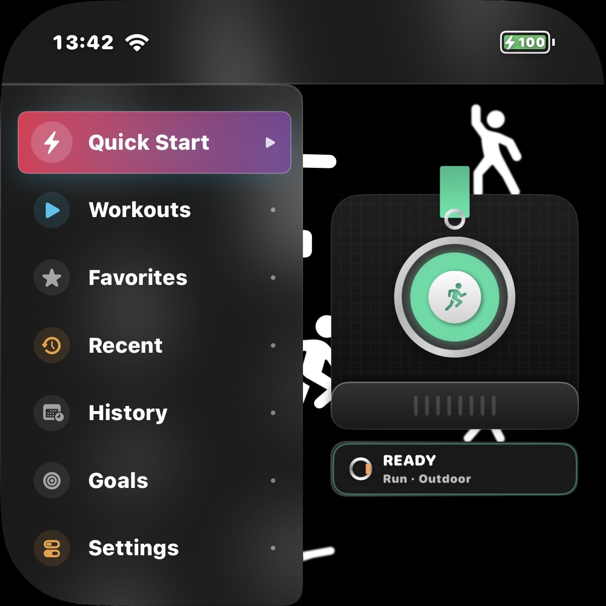 Fitness Start Screen